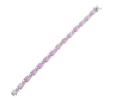 Affinity Gems Kunzite Cabochon Line Bracelet, Sterling Silver, 6-3/4"